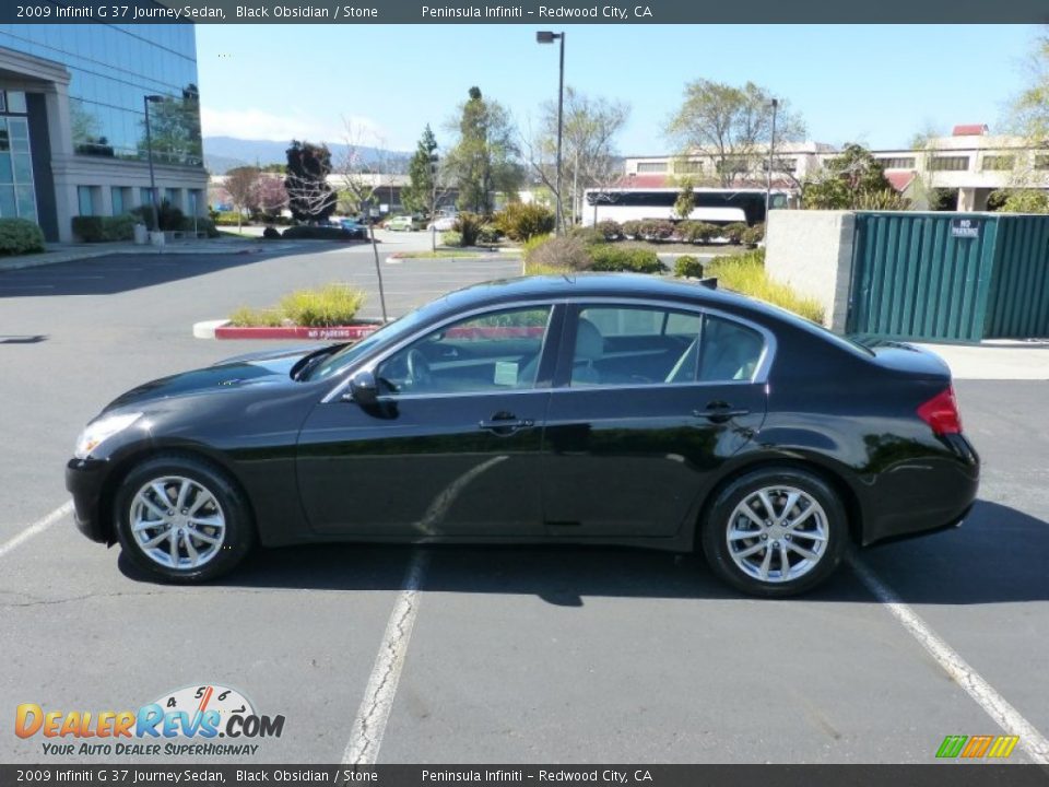 2009 Infiniti G 37 Journey Sedan Black Obsidian / Stone Photo #8