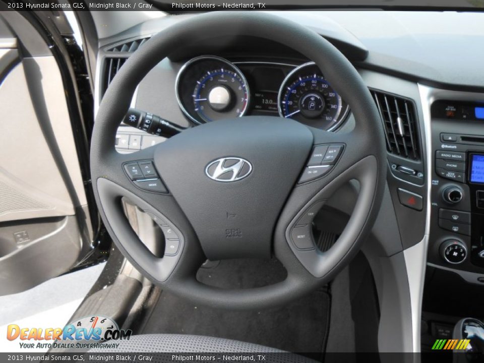 2013 Hyundai Sonata GLS Midnight Black / Gray Photo #32
