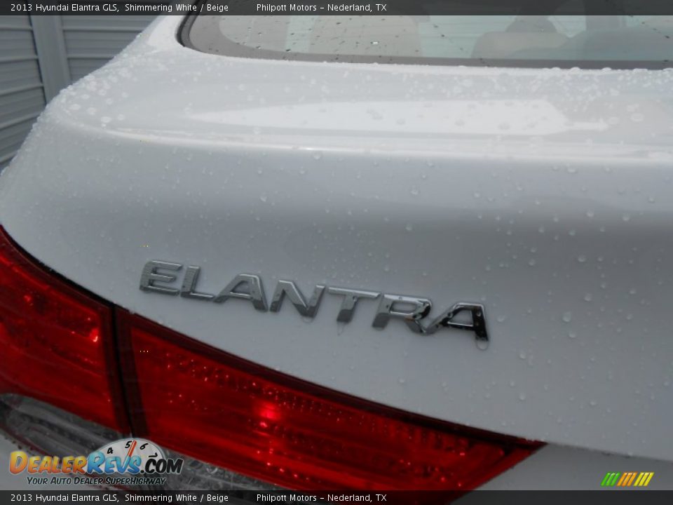 2013 Hyundai Elantra GLS Shimmering White / Beige Photo #6