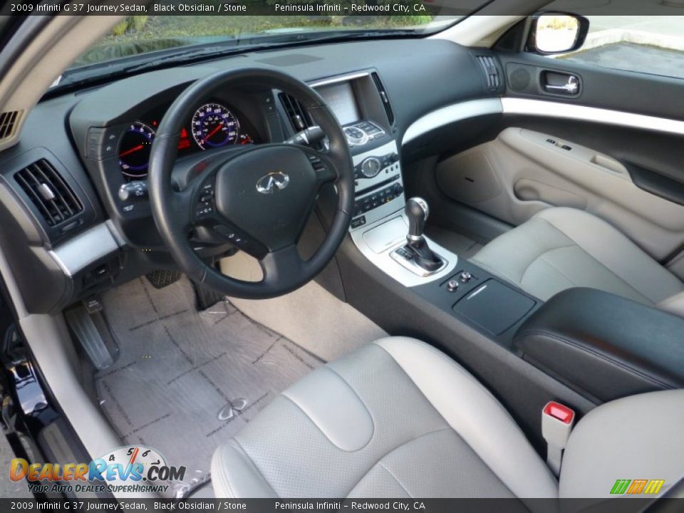 2009 Infiniti G 37 Journey Sedan Black Obsidian / Stone Photo #22