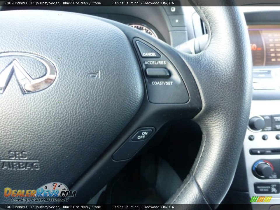 2009 Infiniti G 37 Journey Sedan Black Obsidian / Stone Photo #24