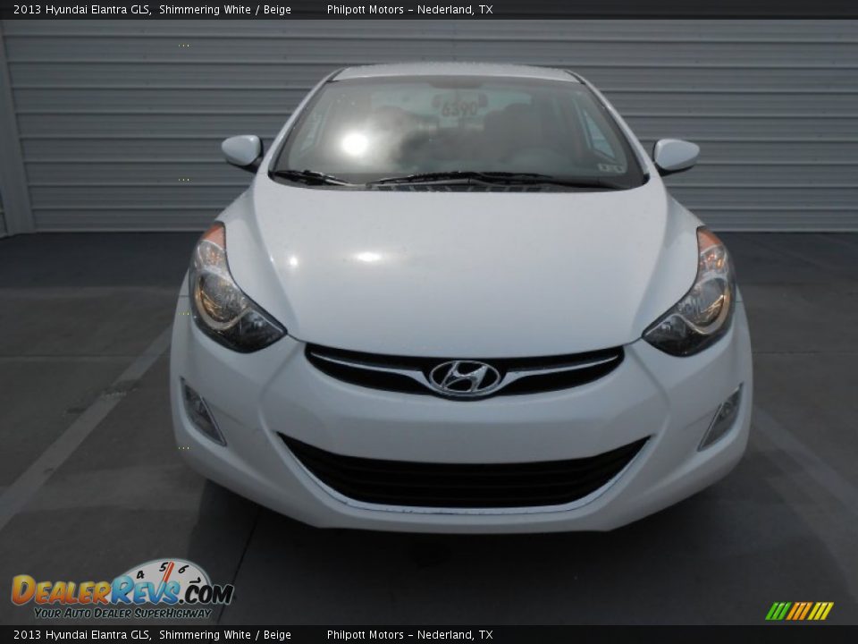 2013 Hyundai Elantra GLS Shimmering White / Beige Photo #10