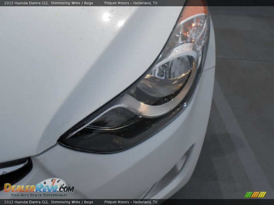 2013 Hyundai Elantra GLS Shimmering White / Beige Photo #11