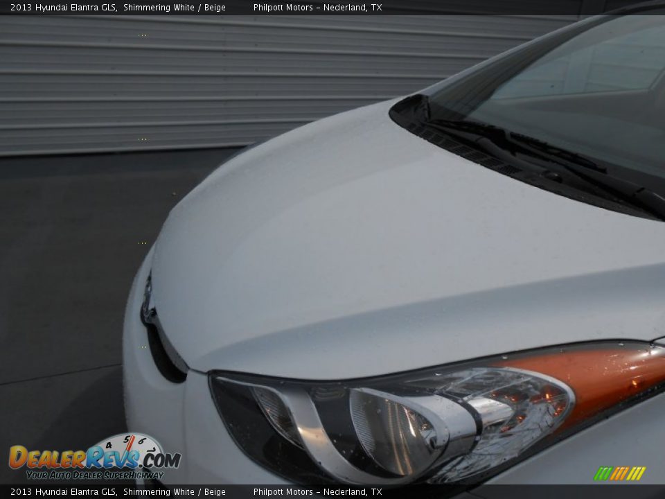 2013 Hyundai Elantra GLS Shimmering White / Beige Photo #12