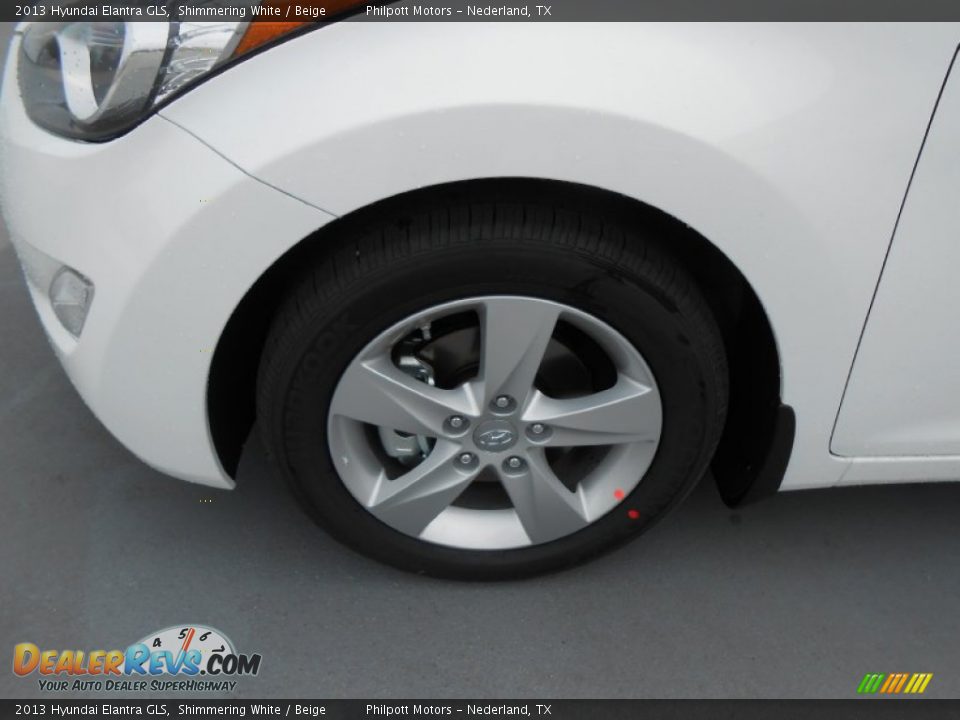 2013 Hyundai Elantra GLS Shimmering White / Beige Photo #13