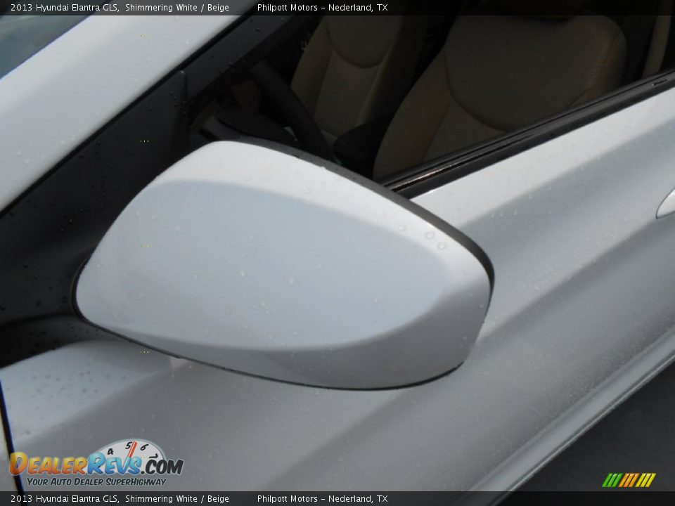 2013 Hyundai Elantra GLS Shimmering White / Beige Photo #14