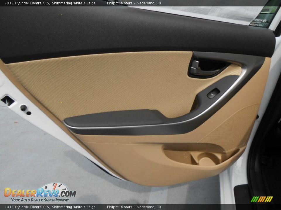 2013 Hyundai Elantra GLS Shimmering White / Beige Photo #19