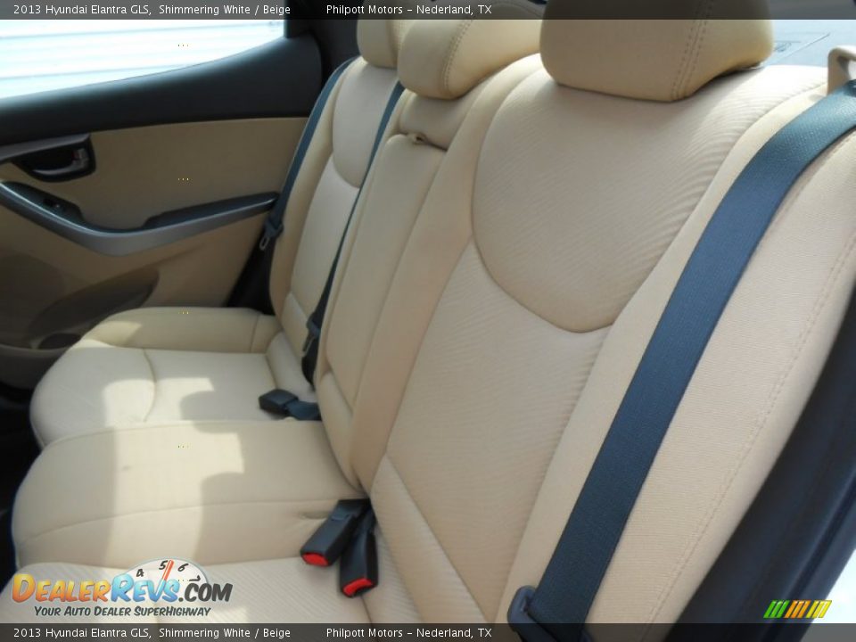 2013 Hyundai Elantra GLS Shimmering White / Beige Photo #20