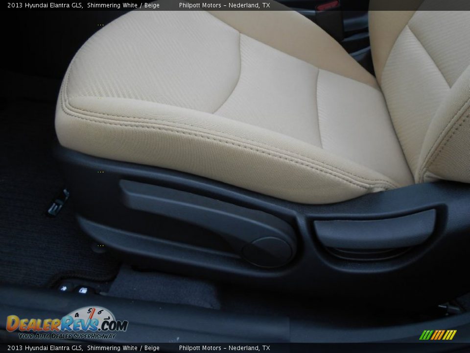 2013 Hyundai Elantra GLS Shimmering White / Beige Photo #24