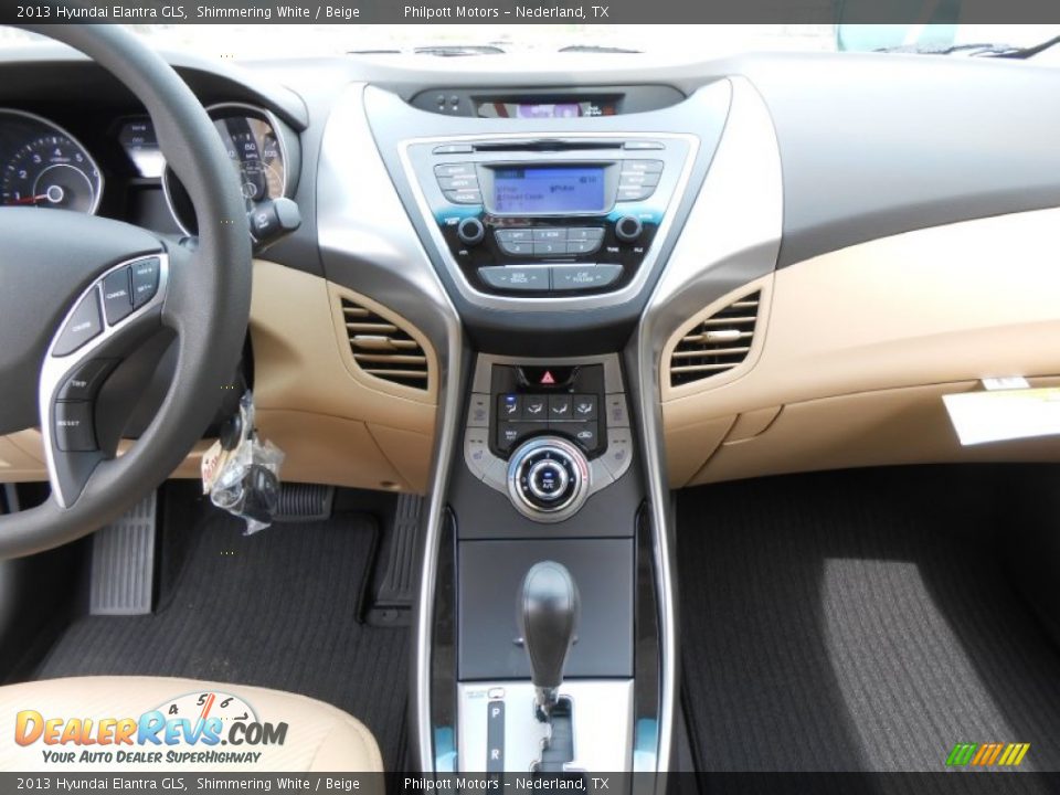 2013 Hyundai Elantra GLS Shimmering White / Beige Photo #26