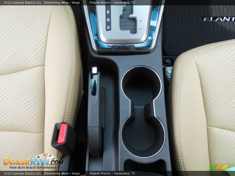 2013 Hyundai Elantra GLS Shimmering White / Beige Photo #30