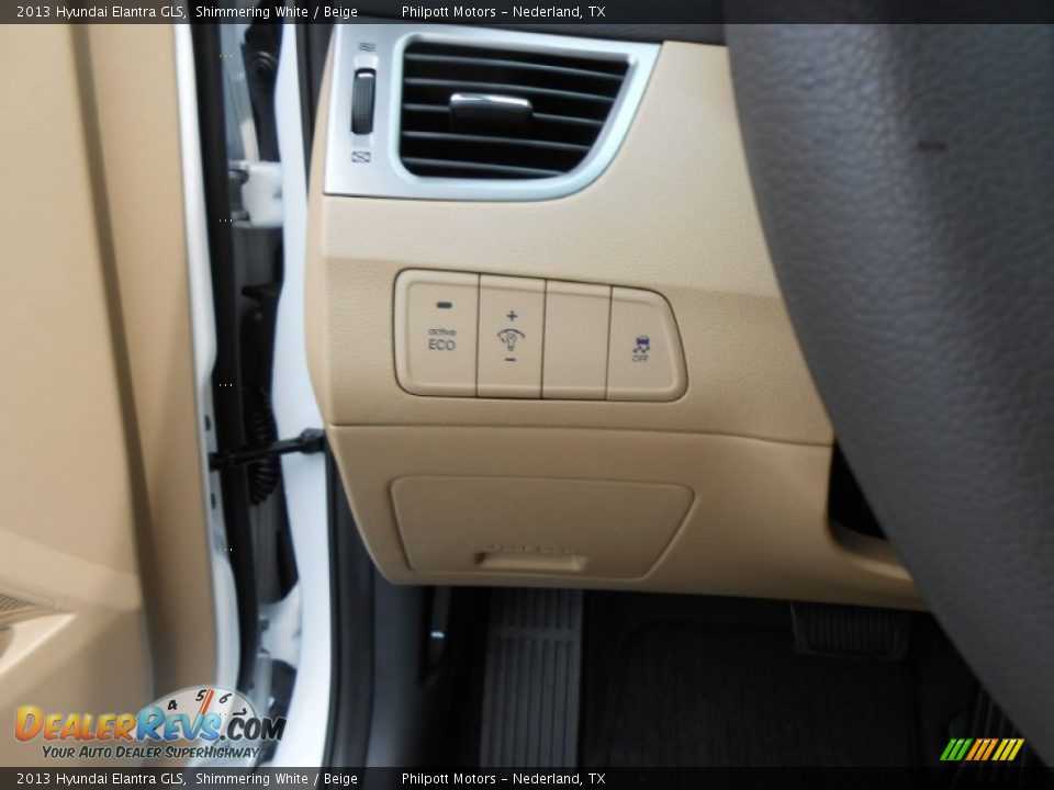 2013 Hyundai Elantra GLS Shimmering White / Beige Photo #33