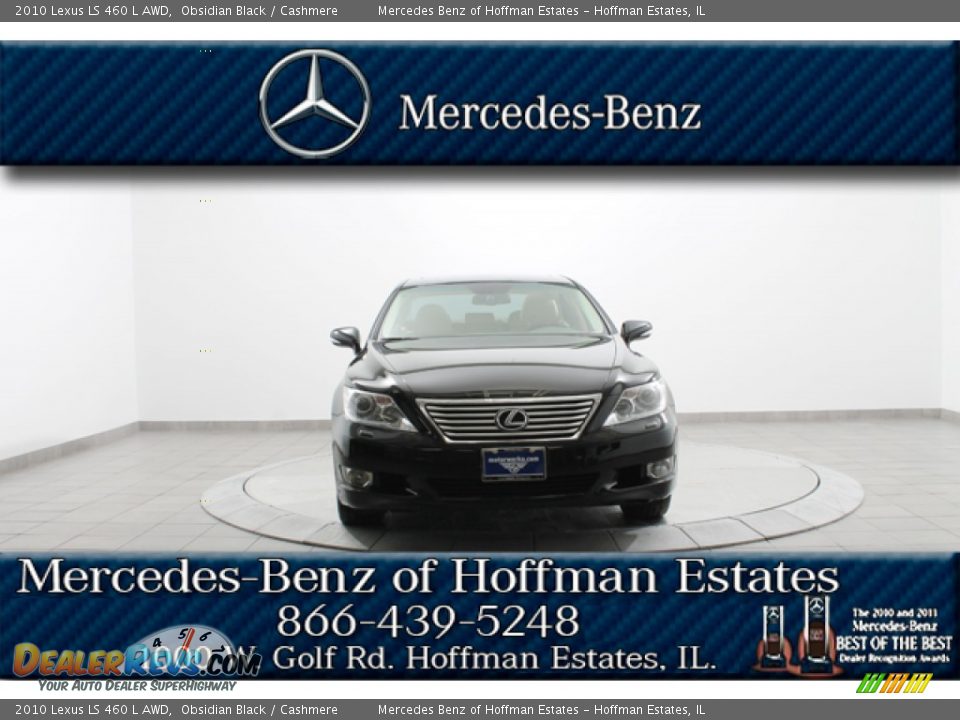 2010 Lexus LS 460 L AWD Obsidian Black / Cashmere Photo #3