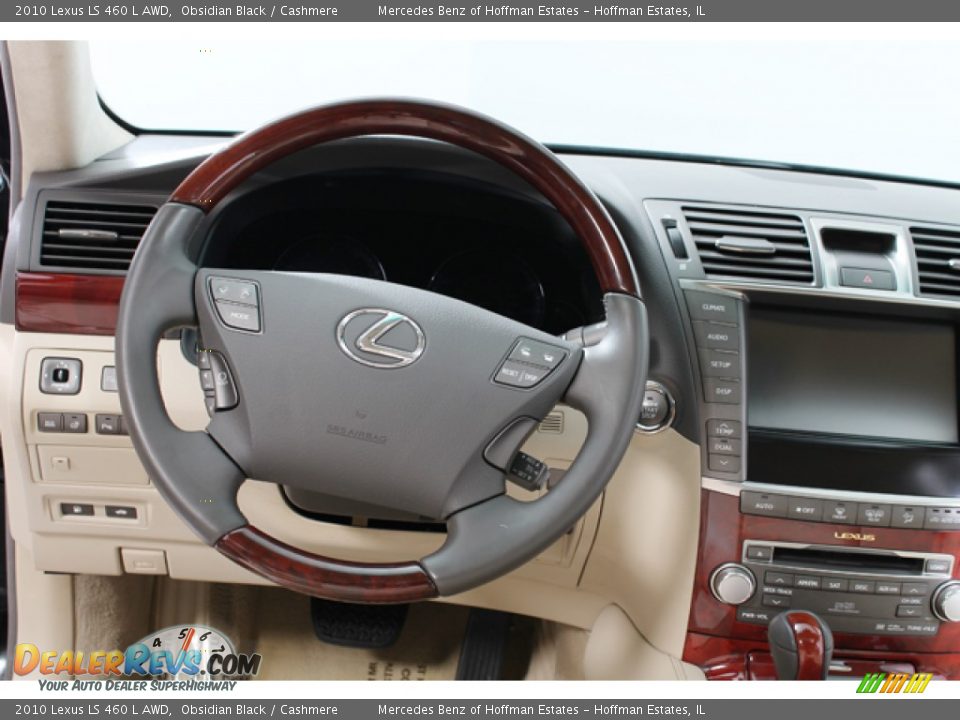 2010 Lexus LS 460 L AWD Obsidian Black / Cashmere Photo #7