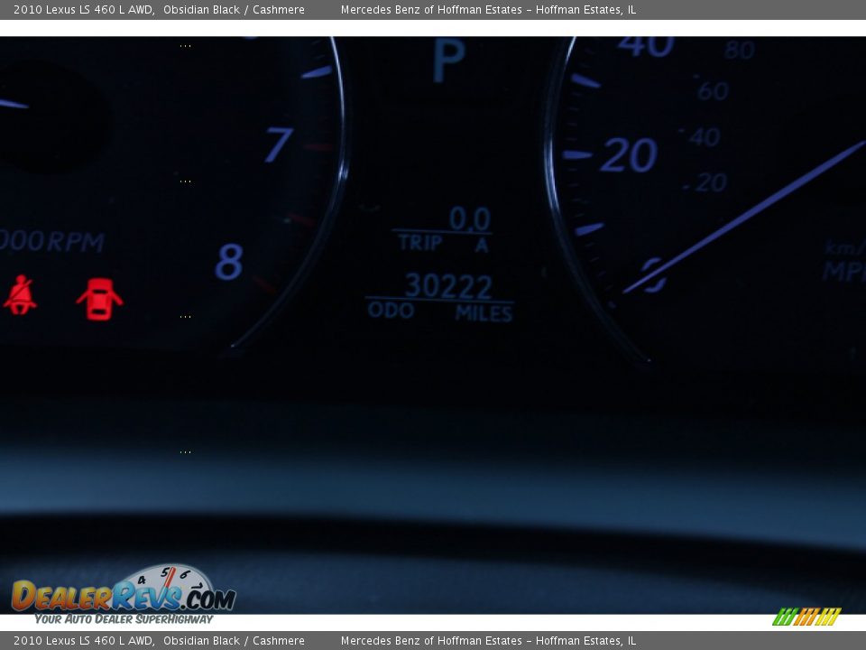 2010 Lexus LS 460 L AWD Obsidian Black / Cashmere Photo #28