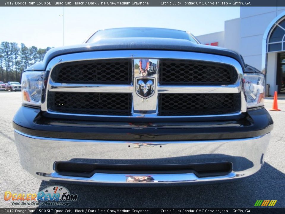 2012 Dodge Ram 1500 SLT Quad Cab Black / Dark Slate Gray/Medium Graystone Photo #2