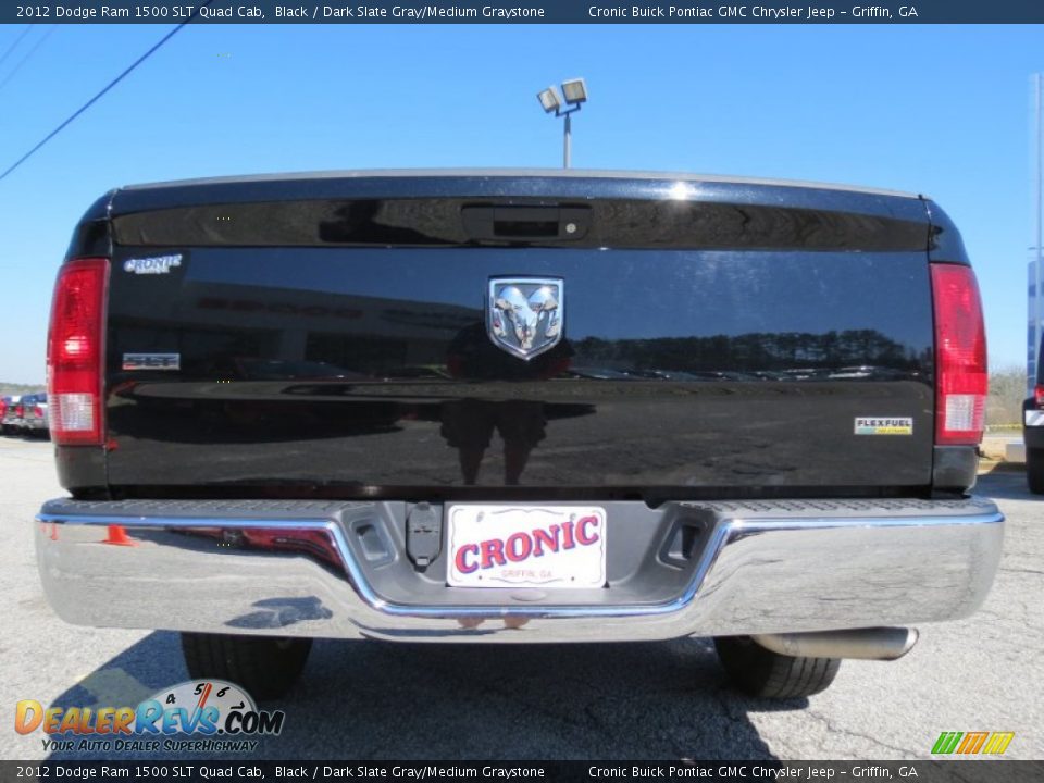2012 Dodge Ram 1500 SLT Quad Cab Black / Dark Slate Gray/Medium Graystone Photo #6