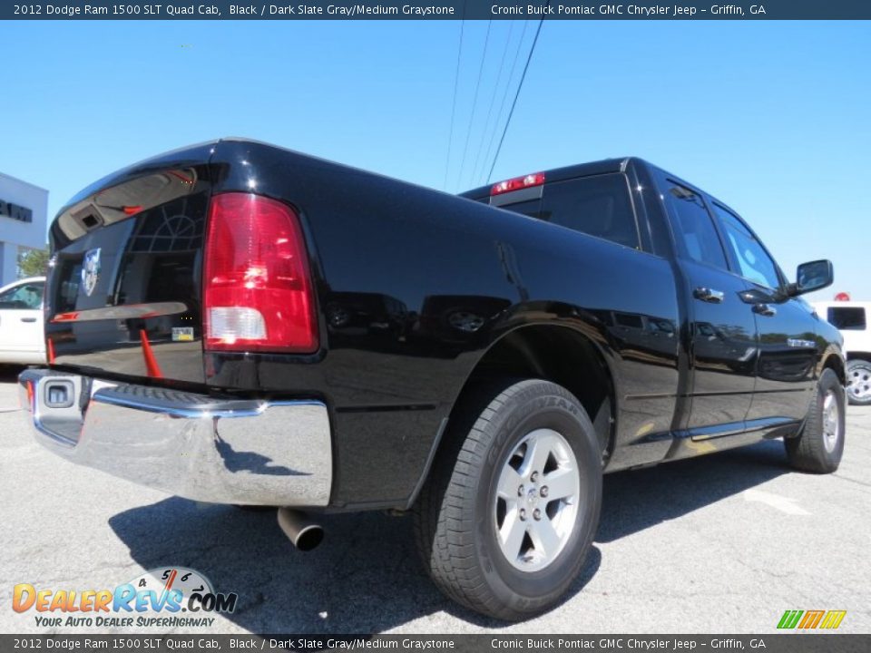 2012 Dodge Ram 1500 SLT Quad Cab Black / Dark Slate Gray/Medium Graystone Photo #7