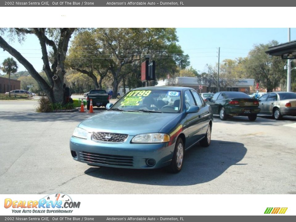 2002 Nissan Sentra GXE Out Of The Blue / Stone Photo #7