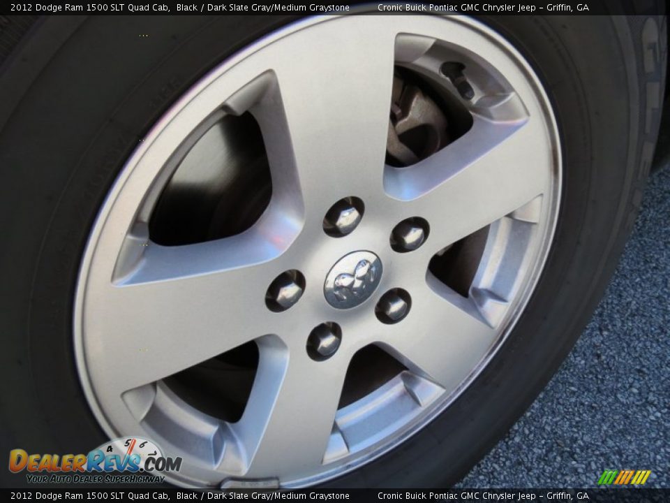 2012 Dodge Ram 1500 SLT Quad Cab Black / Dark Slate Gray/Medium Graystone Photo #9