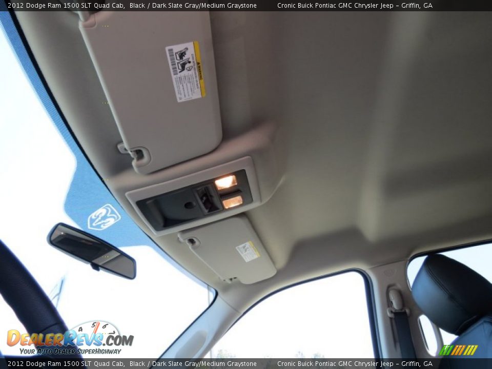 2012 Dodge Ram 1500 SLT Quad Cab Black / Dark Slate Gray/Medium Graystone Photo #11