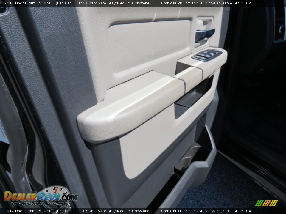 2012 Dodge Ram 1500 SLT Quad Cab Black / Dark Slate Gray/Medium Graystone Photo #12
