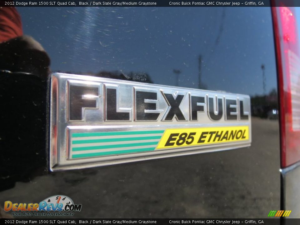 2012 Dodge Ram 1500 SLT Quad Cab Black / Dark Slate Gray/Medium Graystone Photo #15