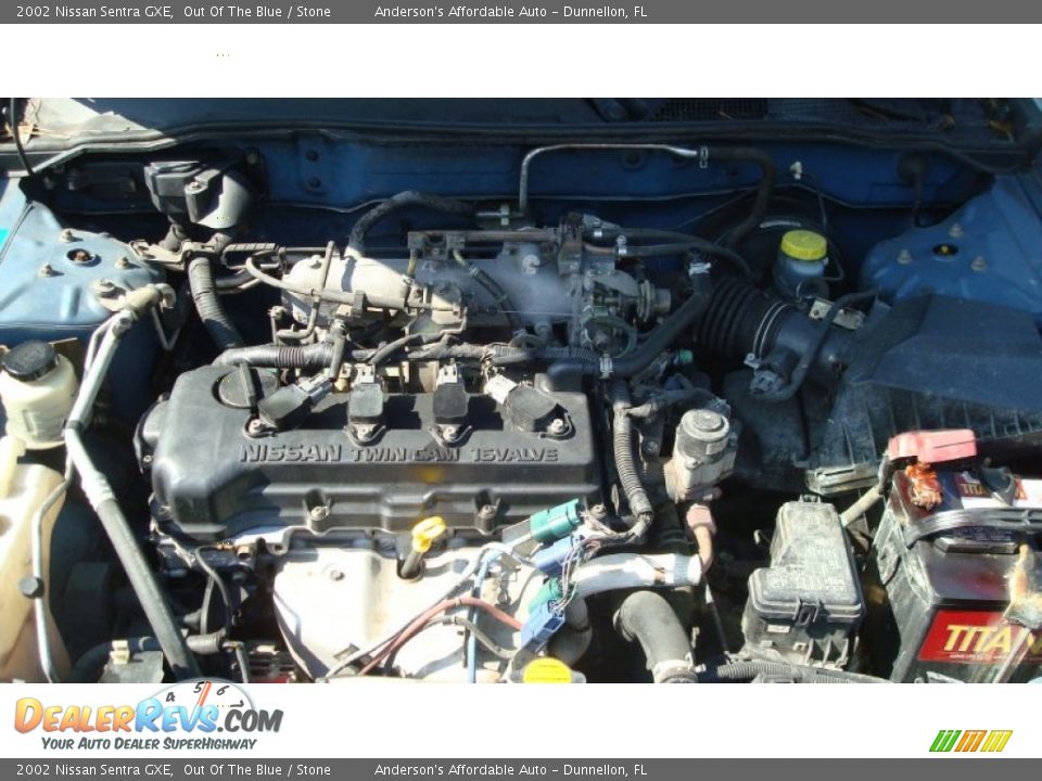 2002 Nissan Sentra GXE Out Of The Blue / Stone Photo #16