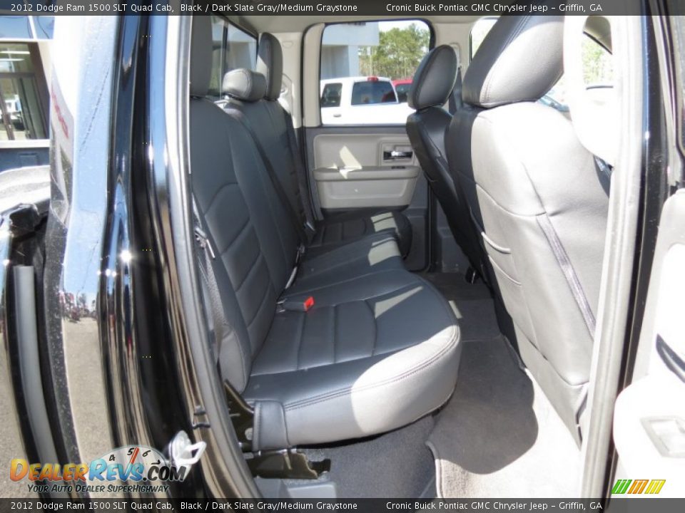 2012 Dodge Ram 1500 SLT Quad Cab Black / Dark Slate Gray/Medium Graystone Photo #16