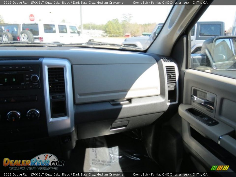 2012 Dodge Ram 1500 SLT Quad Cab Black / Dark Slate Gray/Medium Graystone Photo #18