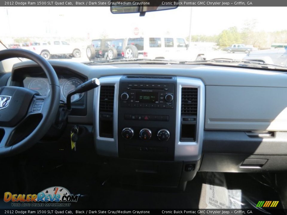 2012 Dodge Ram 1500 SLT Quad Cab Black / Dark Slate Gray/Medium Graystone Photo #19