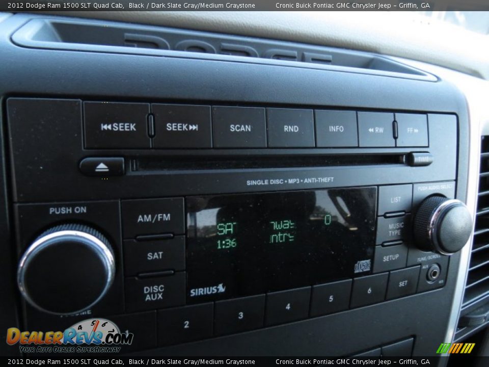 2012 Dodge Ram 1500 SLT Quad Cab Black / Dark Slate Gray/Medium Graystone Photo #23