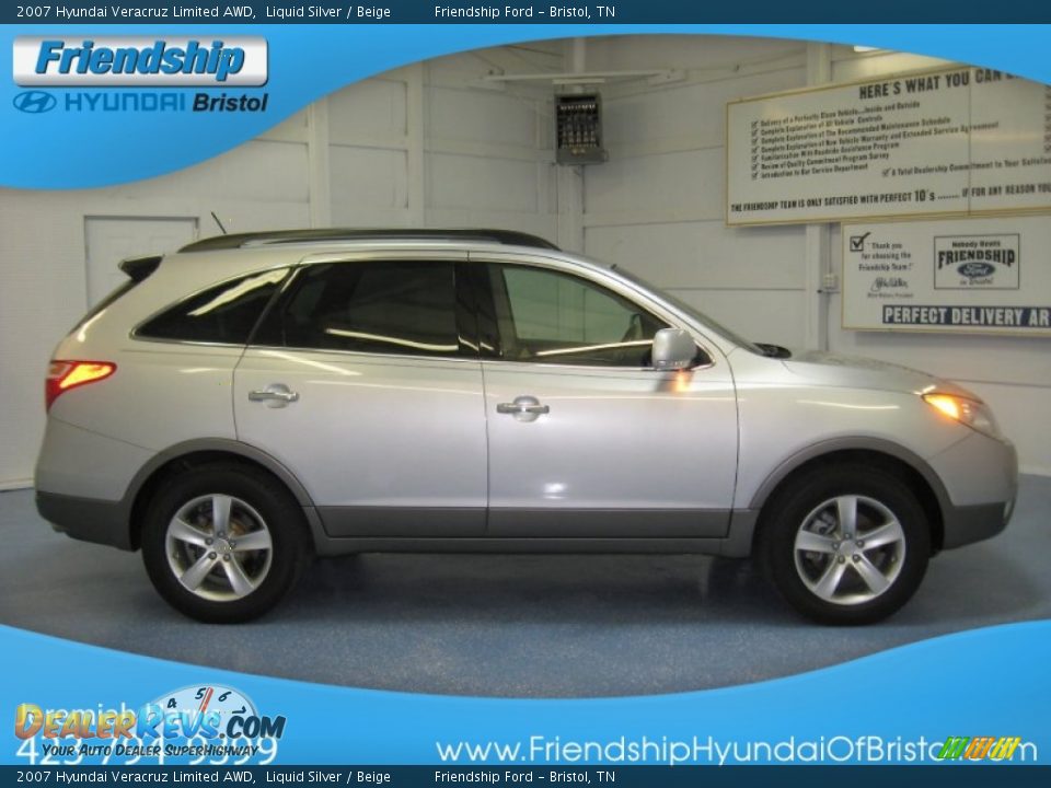 2007 Hyundai Veracruz Limited AWD Liquid Silver / Beige Photo #1