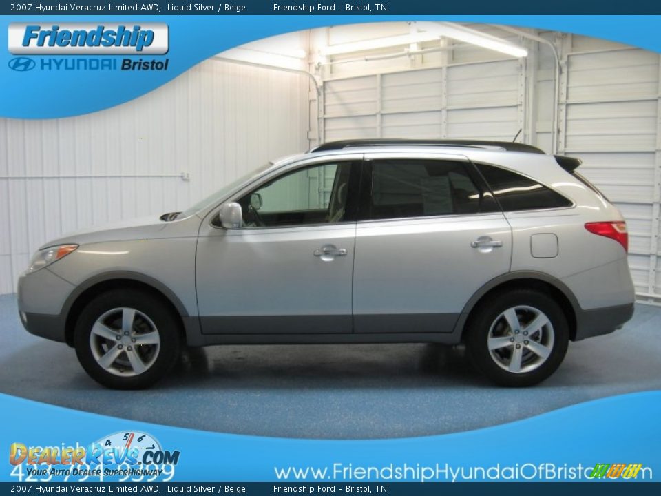 2007 Hyundai Veracruz Limited AWD Liquid Silver / Beige Photo #3