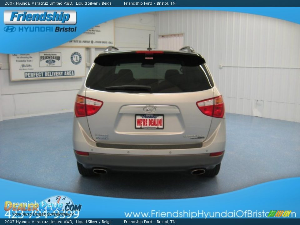 2007 Hyundai Veracruz Limited AWD Liquid Silver / Beige Photo #4