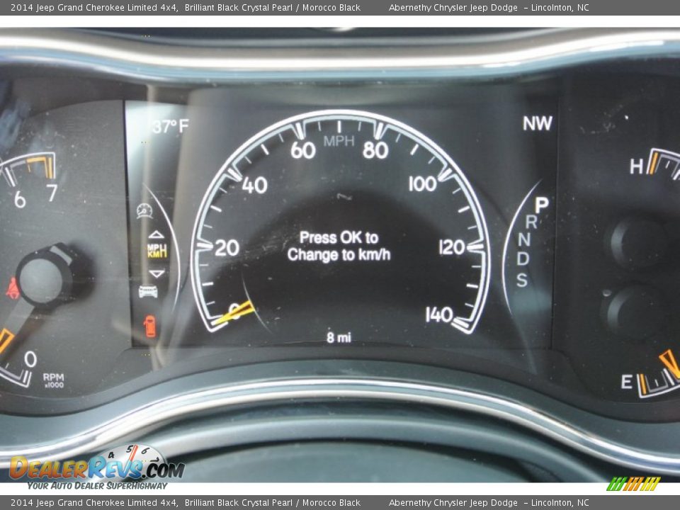 2014 Jeep Grand Cherokee Limited 4x4 Gauges Photo #15