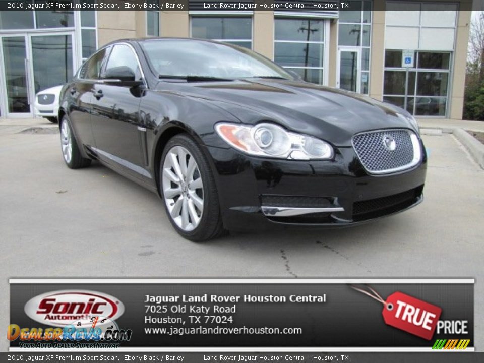2010 Jaguar XF Premium Sport Sedan Ebony Black / Barley Photo #1