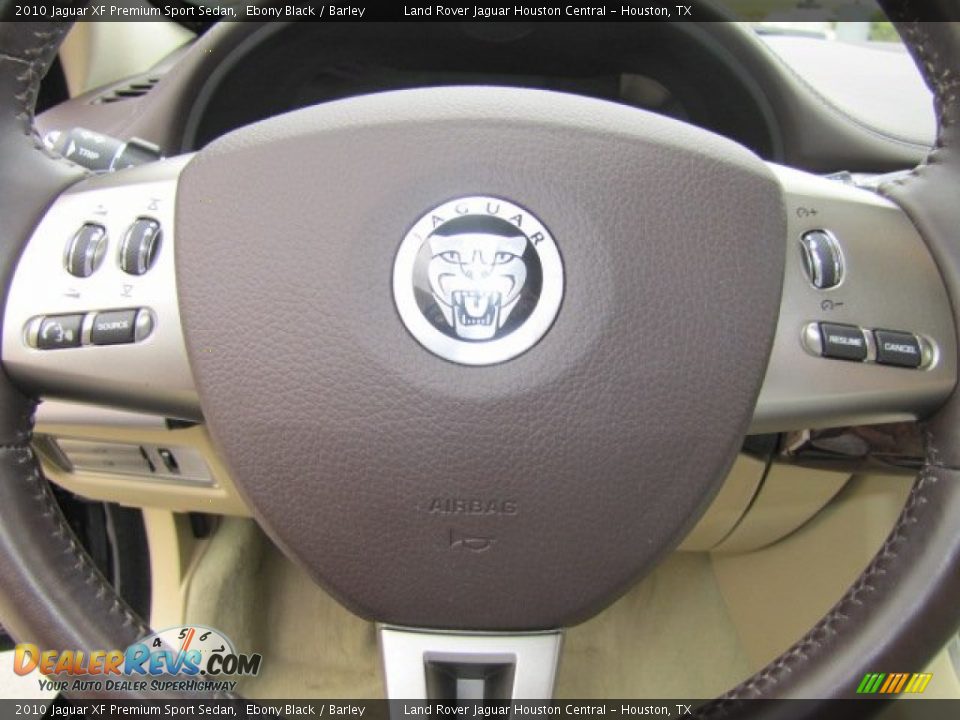2010 Jaguar XF Premium Sport Sedan Ebony Black / Barley Photo #26