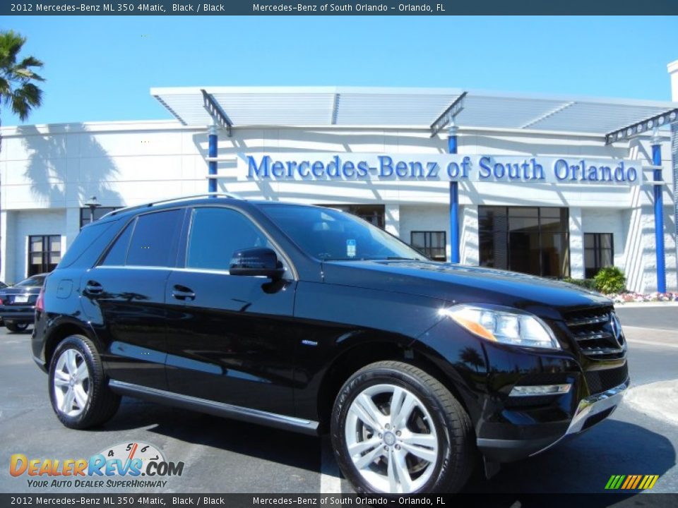 2012 Mercedes-Benz ML 350 4Matic Black / Black Photo #1