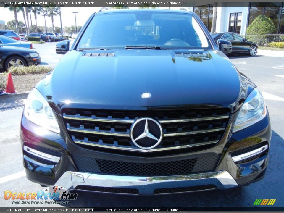 2012 Mercedes-Benz ML 350 4Matic Black / Black Photo #2