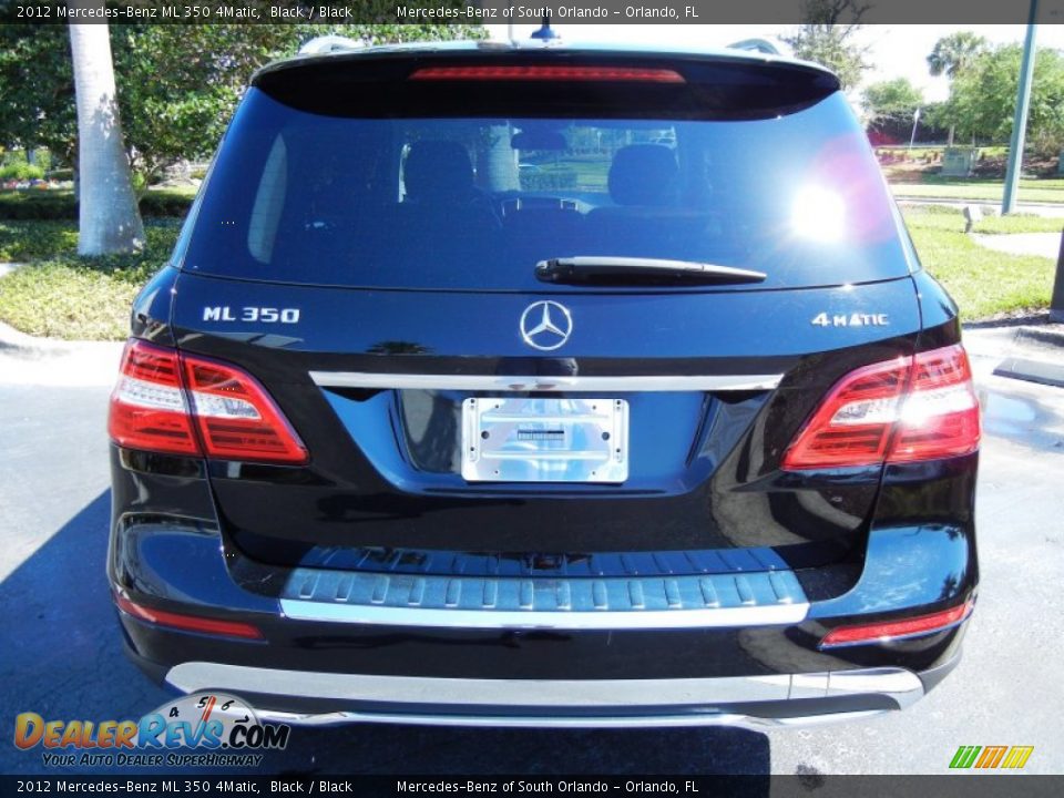 2012 Mercedes-Benz ML 350 4Matic Black / Black Photo #6
