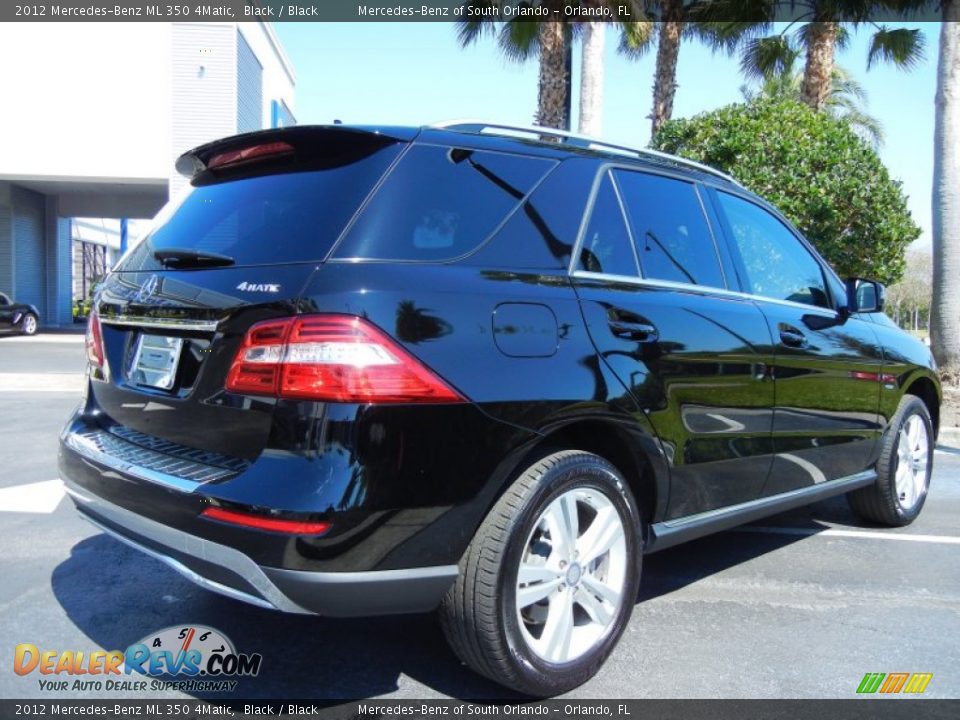 2012 Mercedes-Benz ML 350 4Matic Black / Black Photo #7