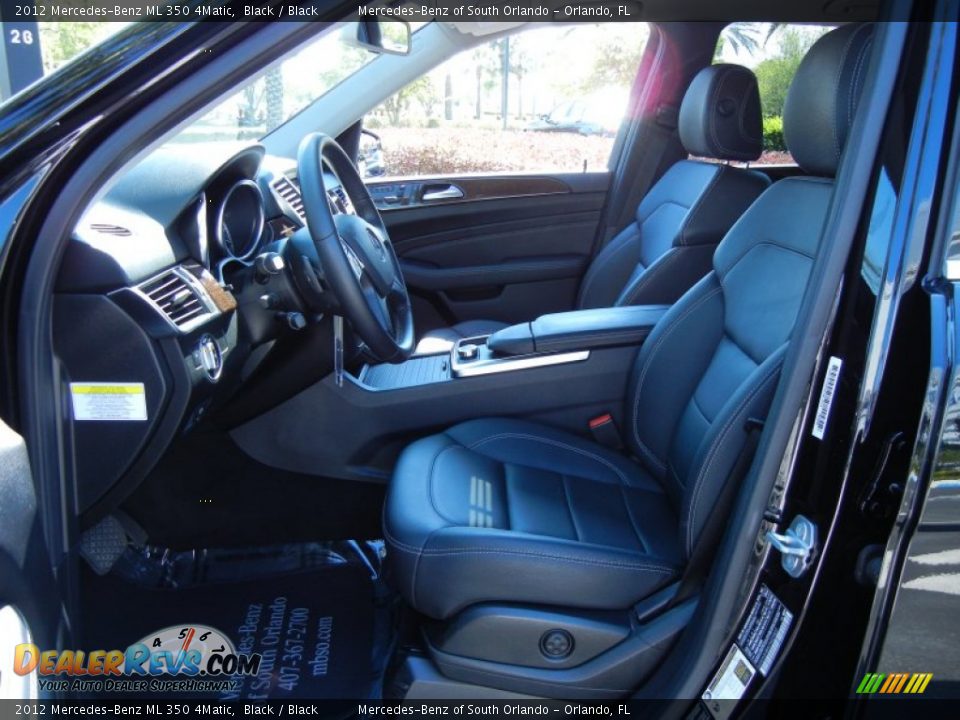 Black Interior - 2012 Mercedes-Benz ML 350 4Matic Photo #11