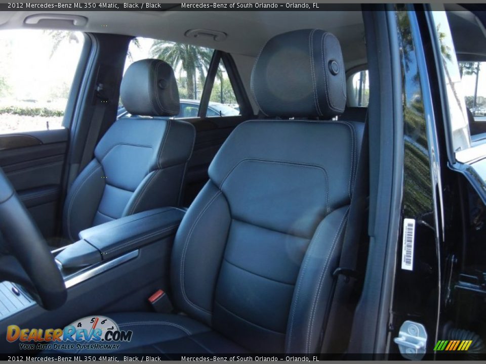 2012 Mercedes-Benz ML 350 4Matic Black / Black Photo #12