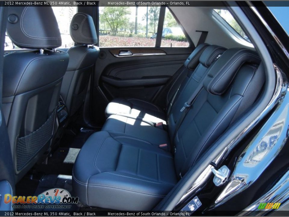 2012 Mercedes-Benz ML 350 4Matic Black / Black Photo #14