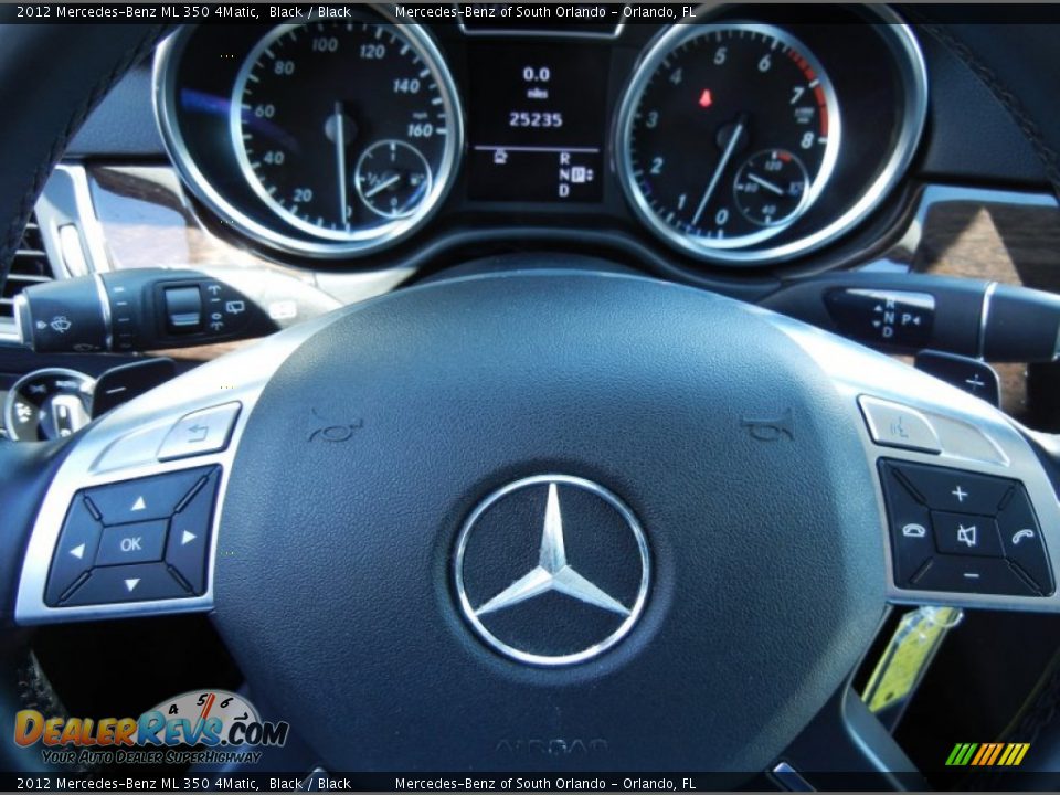 2012 Mercedes-Benz ML 350 4Matic Black / Black Photo #23