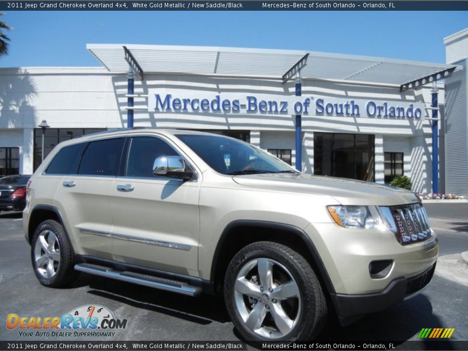 2011 Jeep Grand Cherokee Overland 4x4 White Gold Metallic / New Saddle/Black Photo #1
