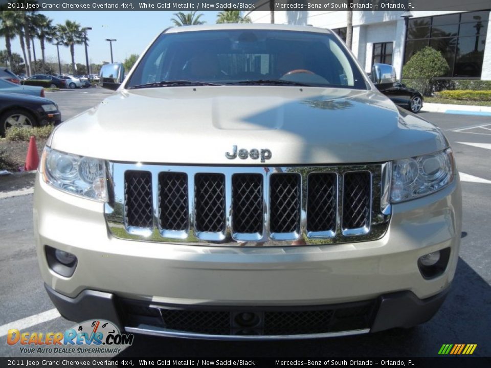 2011 Jeep Grand Cherokee Overland 4x4 White Gold Metallic / New Saddle/Black Photo #2