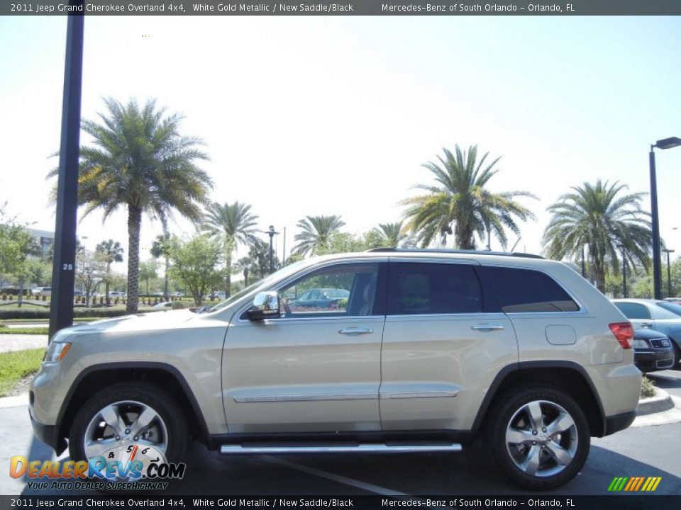 2011 Jeep Grand Cherokee Overland 4x4 White Gold Metallic / New Saddle/Black Photo #4