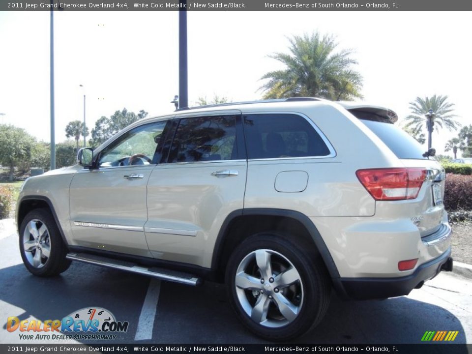 2011 Jeep Grand Cherokee Overland 4x4 White Gold Metallic / New Saddle/Black Photo #5